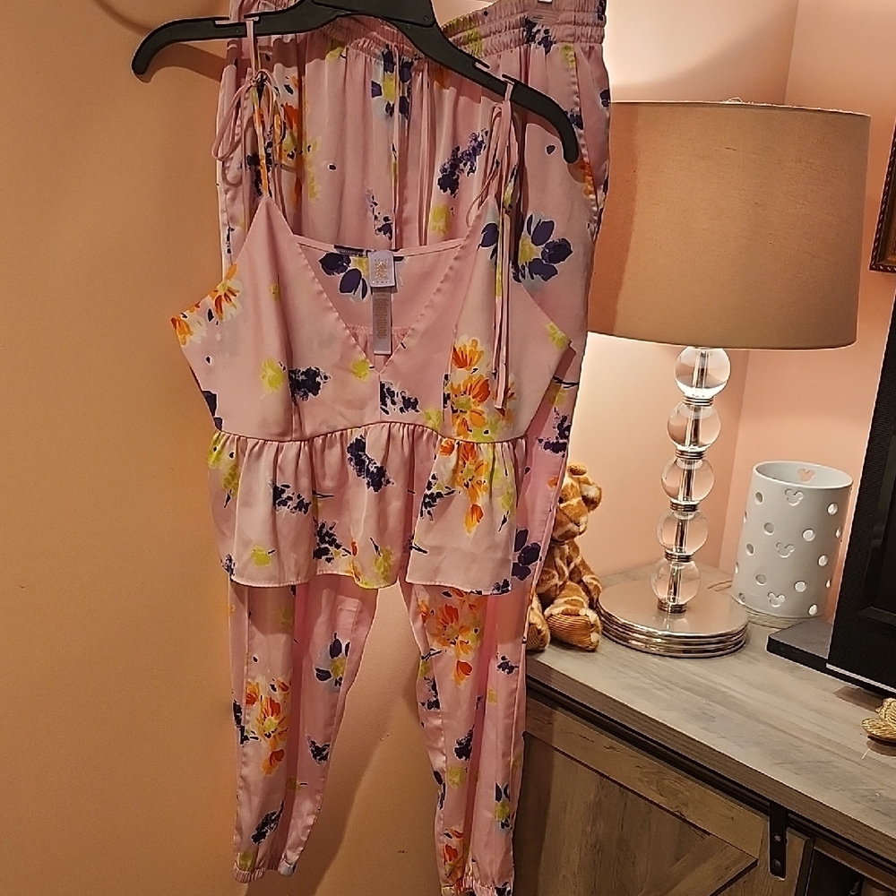 Savage X Fenty Pink Floral Pajama Set - Picture 7 of 8